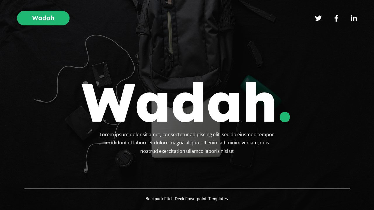 Wadah - Backpack Powerpoint Template, Presentation Templates | GraphicRiver