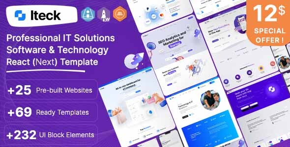 Iteck - React Next Js Software & Technology Template by ThemesCamp