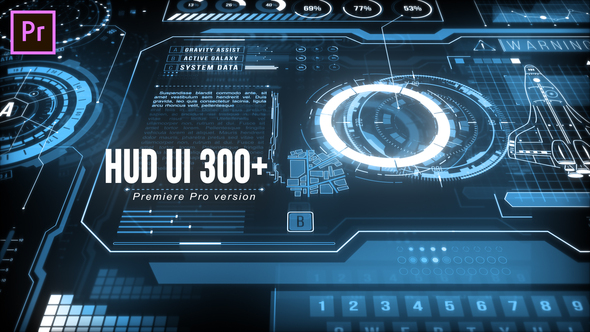 HUD UI Pack 300+ Premiere Pro Template
