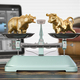 Bull and bear on a balance scales. Bearish or bullish market trends on stock exchange. - PhotoDune Item for Sale