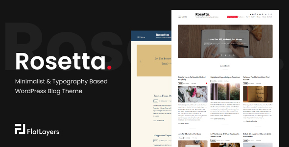 Rosetta – Minimalist & Typography Based WordPress Blog Theme