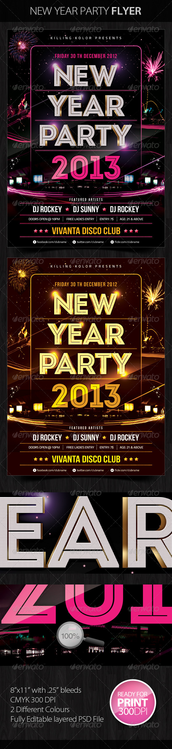New Year Party Flyer - Clubs & Parties Events