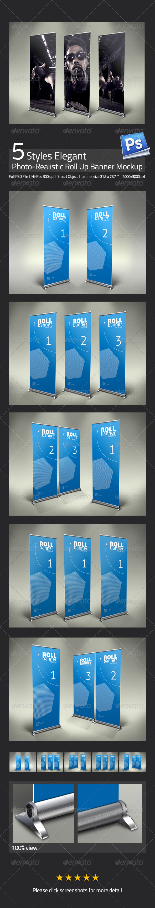 Elegant Professional Roll Up Banner Mock Up - Signage Print