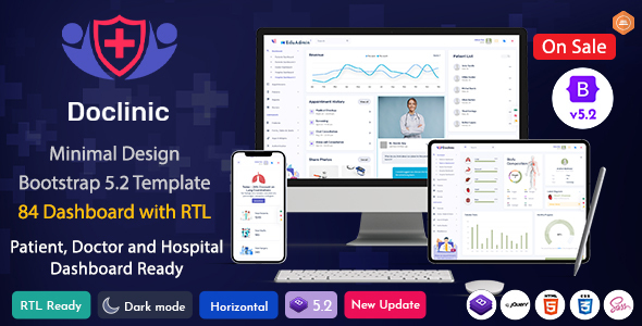 Doclinic - Medical Responsive Bootstrap Admin Dashboard by multipurposethemes