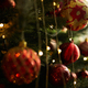 Christmas tree decorated with a garland and toys, shiny, lights - PhotoDune Item for Sale