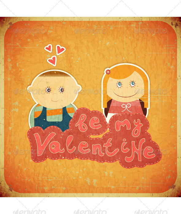 Vintage Design Valentines Day Card - Valentines Seasons/Holidays