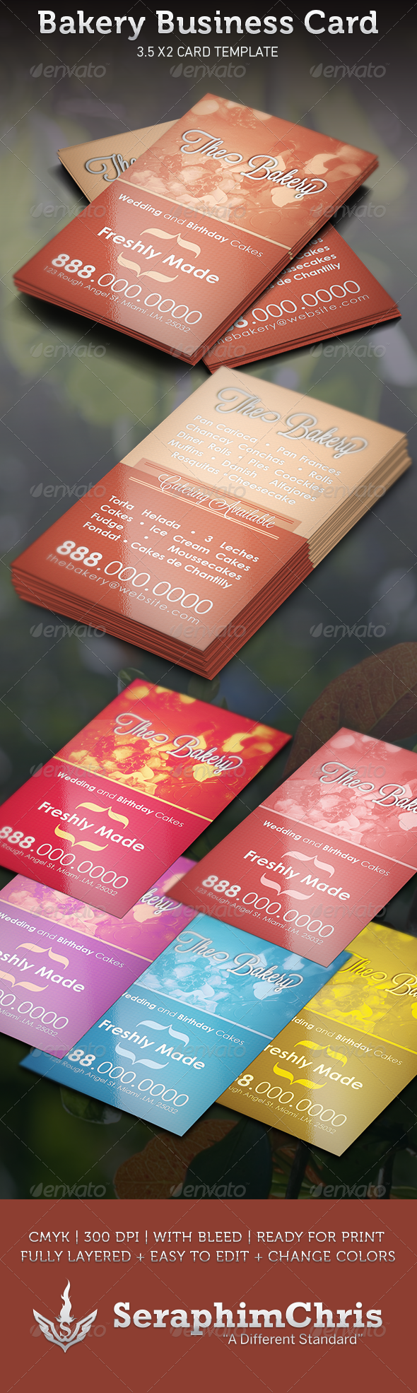 Bakery Business Card Template - Industry Specific Business Cards