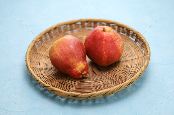 red comice pears  - Stock Photo - Images