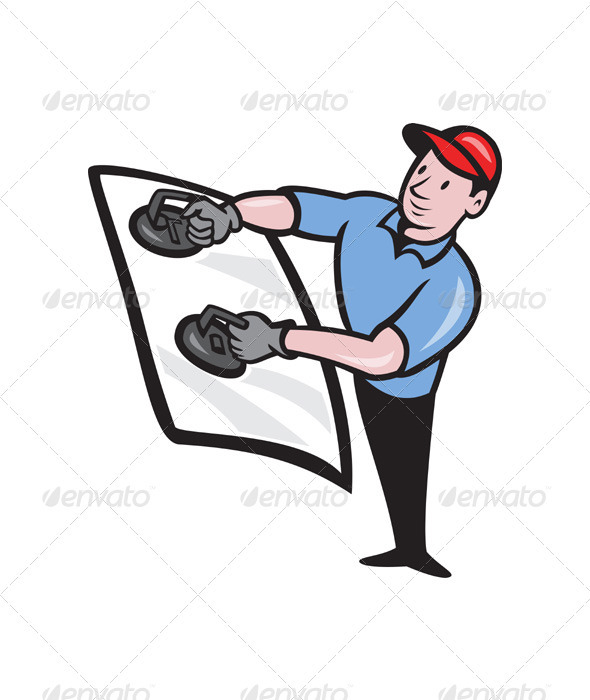 Automotive Glass Installer - People Characters