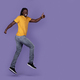 Excited african guy running in the air, showing thumb up - PhotoDune Item for Sale