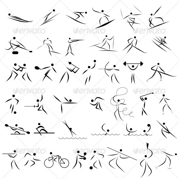 Set of Sports Icons - Sports/Activity Conceptual