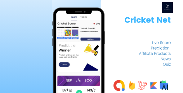 Cricket Net | Live Cricket Score And Predication Native Android App