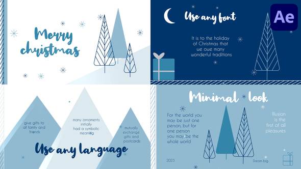 Christmas Typography Scenes for After Effects