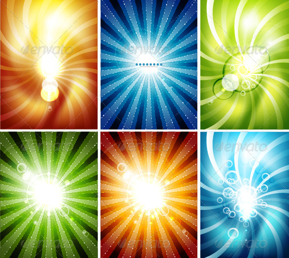 Shiny Vector Rays Backgrounds - Backgrounds Decorative