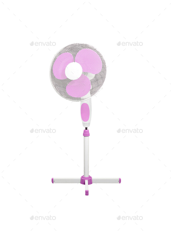 Electric floor fan isolated