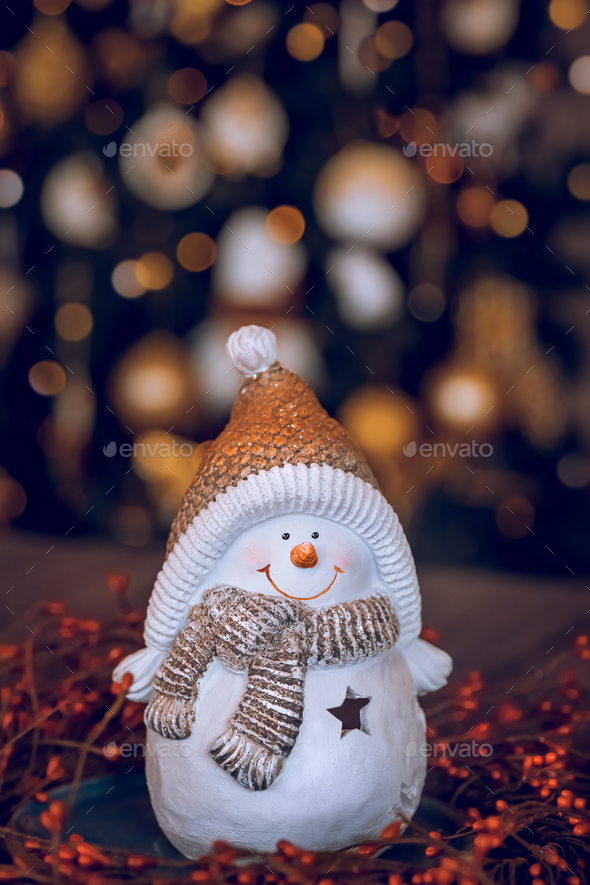 Red berries Christmas decor border Stock Photo by Anna_Om
