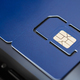 Full-size blue SIM card with pre-cut mini, micro, nano sizes. - PhotoDune Item for Sale
