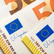 Euro Currency in a row. European Union symbol on the paper banknotes. - PhotoDune Item for Sale