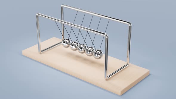 Newton's cradle  - 3d animation alt