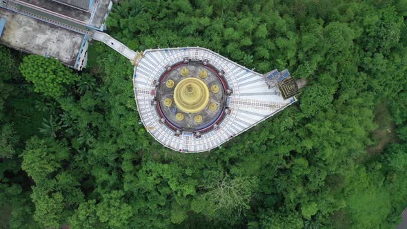 Aerial view of Bandarban temple, Chittagong province, Bangladesh. alt