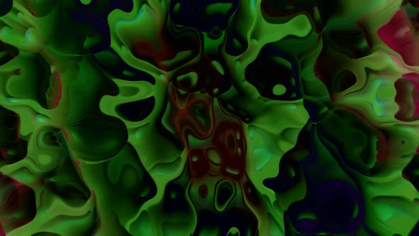 Abstract Background Black Green Color holographic Marble Liquid Animation alt