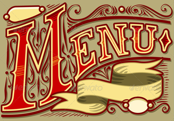 Vintage Graphic Element for Menu - Decorative Symbols Decorative