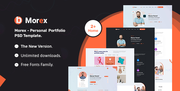 Morex - Personal Portfolio PSD Template