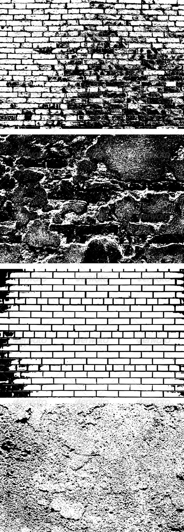 Brick Wall Background Set - Backgrounds Decorative