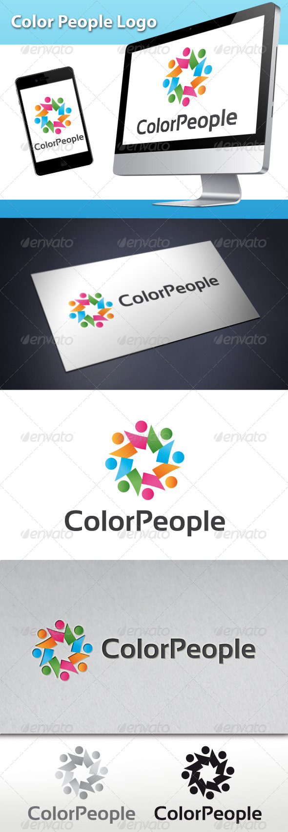 Color People Logo - Humans Logo Templates