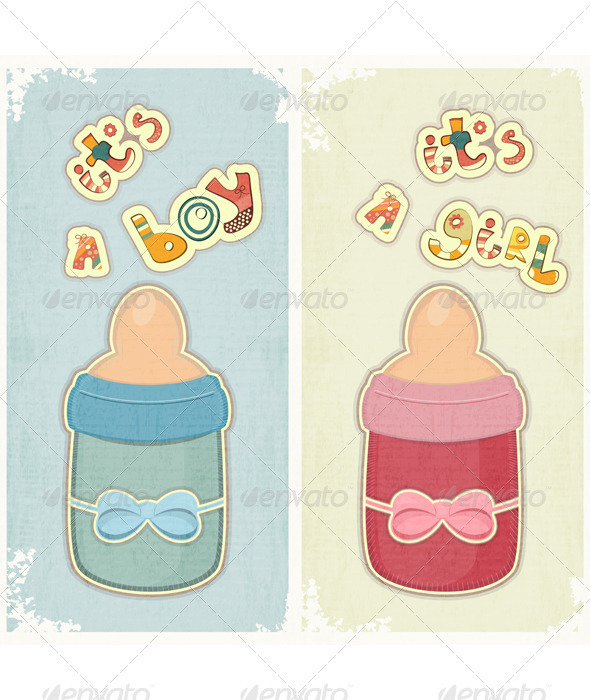 Set of Birthday Card for Boy and Girl - Birthdays Seasons/Holidays