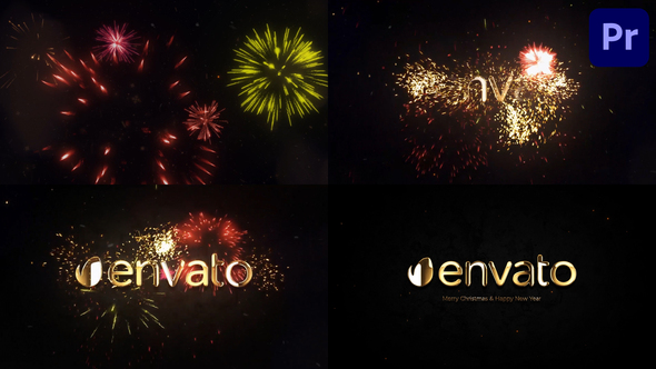 New Year Firework Logo for Premiere Pro