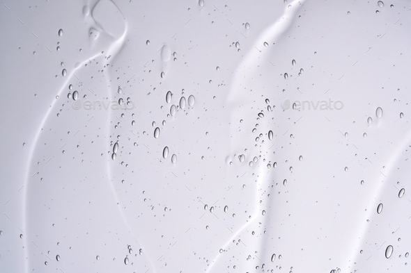 The texture of a cosmetic gel with bubbles on a white background. - Stock Photo - Images