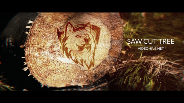 Saw Cut Tree Logo  | After Effects Template