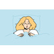 Girl Woke Up In Horror After Nightmare In Dream Vectors Graphicriver