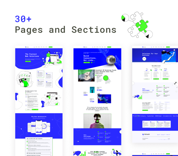 Sitech ? SaaS Company Elementor Pro Template Kit
