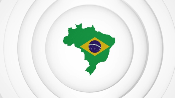 3D Disk with Brazil Map Intro