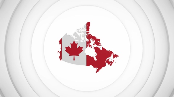 3D Disk with Canada Map Intro