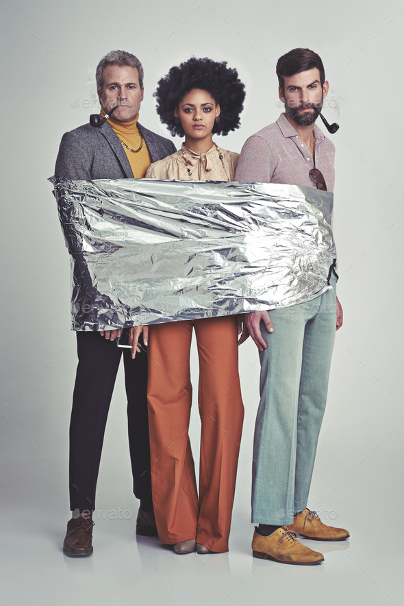 All wrapped and ready to bake. Three hippies wrapped in tin foil.