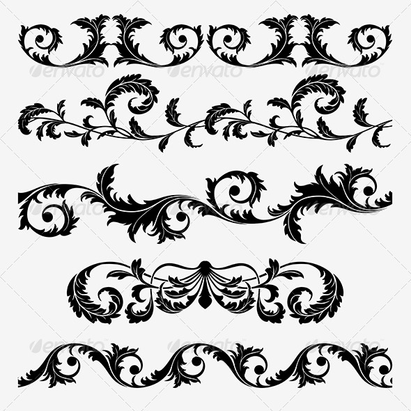 Flourishes and Swirls Set - Flourishes / Swirls Decorative