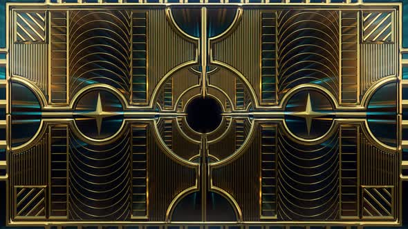 Art Deco Golden Shapes alt