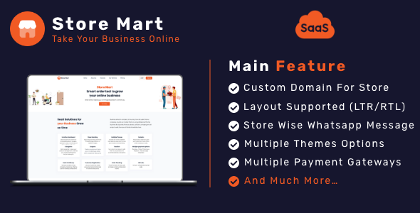 StoreMart SaaS – Online Product Selling Business Builder SaaS