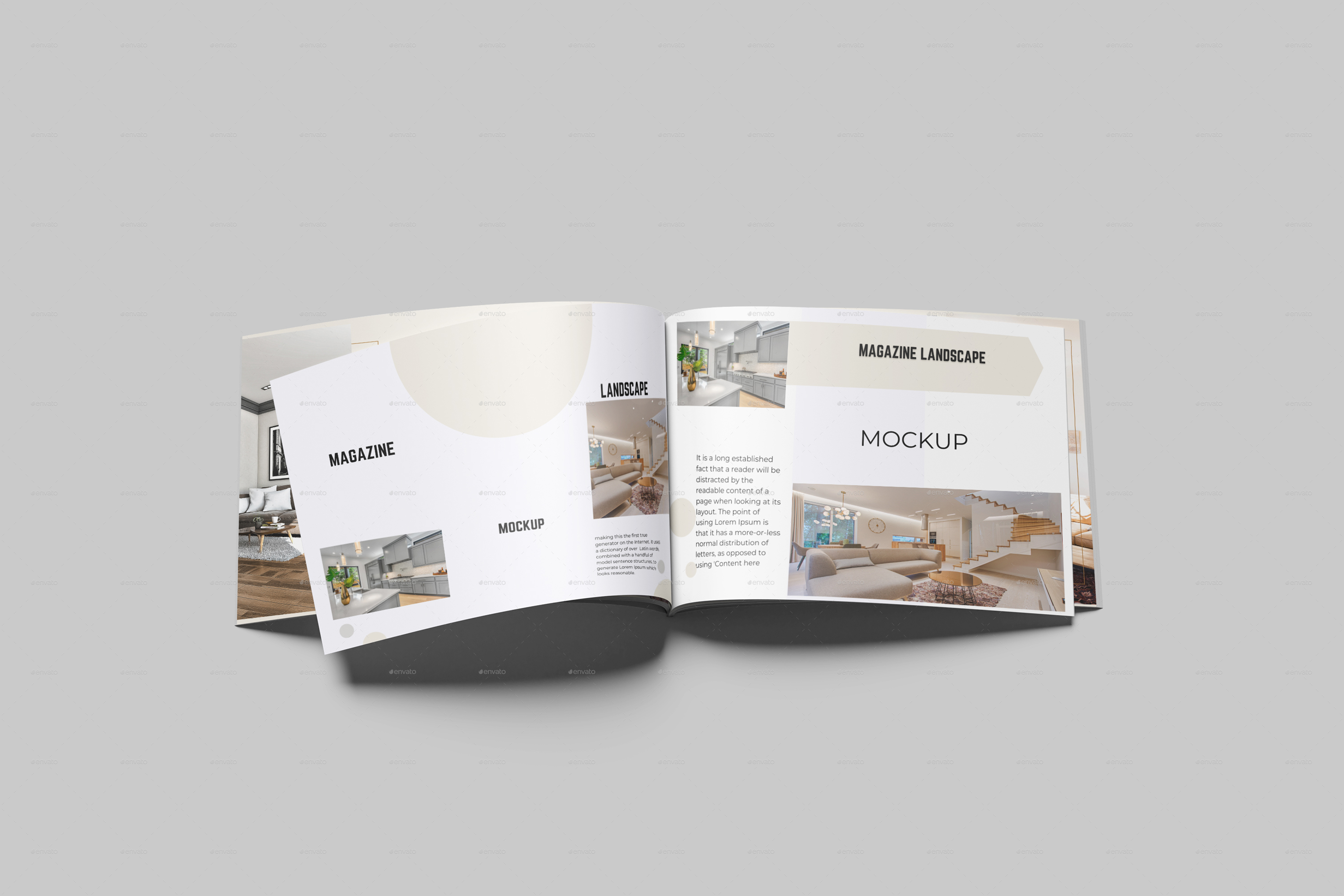 Magazine landscape Mockup, Graphics | GraphicRiver