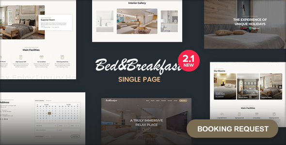 Bed&Breakfast Responsive Single Page By Ansonika | ThemeForest