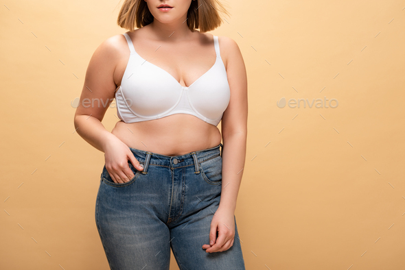 Female Hand Holding Beige Bra Stock Image - Image of hand, girl