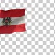 Austria Flag with Emblem on Flagpole with Alpha Channel - 4K - VideoHive Item for Sale