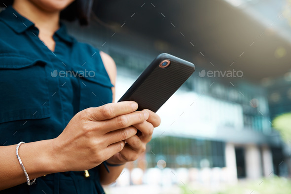 Phone, hands and woman web networking or communication browsing on ...