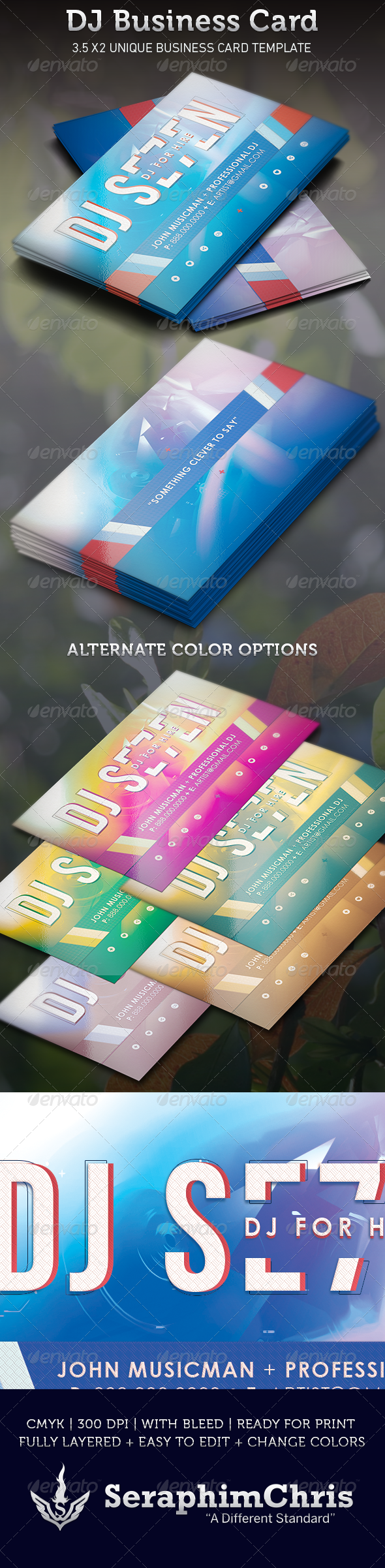 DJ Business Card Template - Creative Business Cards