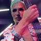 Handsome Drag Queen Plays Electric Guitar on the Stage of the Club - VideoHive Item for Sale