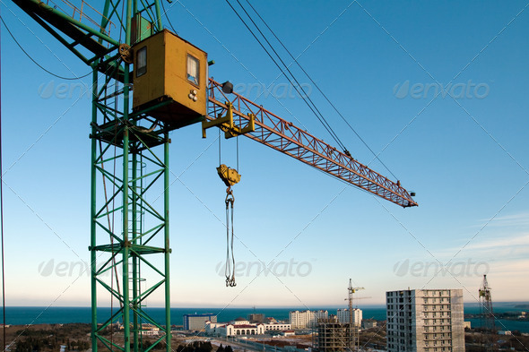 Construction crane - Stock Photo - Images