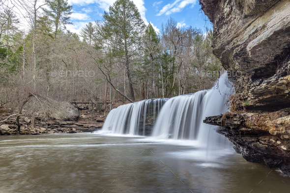 Potter's Falls in Eastern Tennessee - Stock Photo - Images